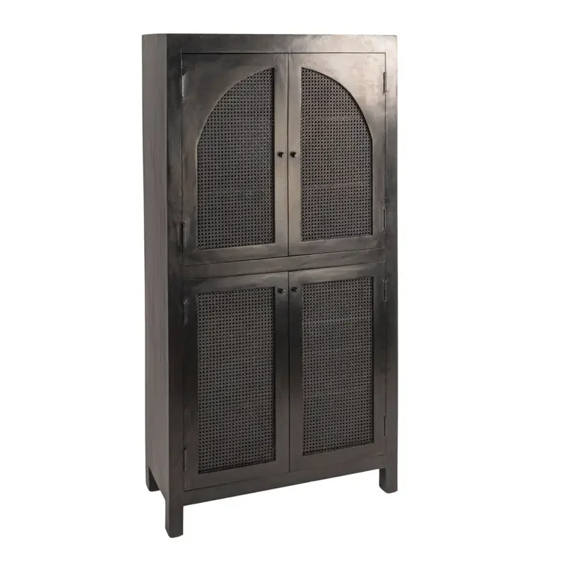 With elegant arched cane doors for displaying cabinets
With elegant arched cane doors for displaying cabinets