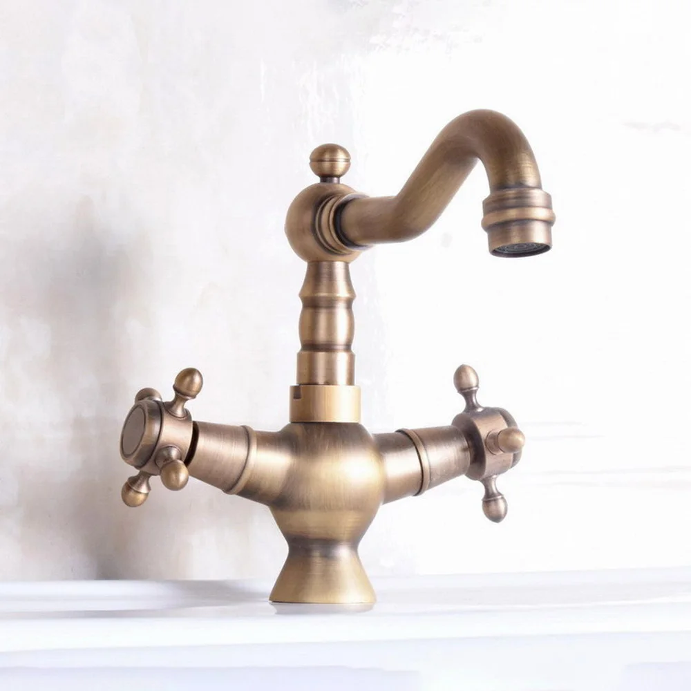 Basin Faucets Antique Brass Double Cross Handles Bathroom Basin Faucet Vanity Sink Mixer Tap tnf248
Basin Faucets Antique Brass Double Cross Handles Bathroom Basin Faucet Vanity Sink Mixer Tap tnf248