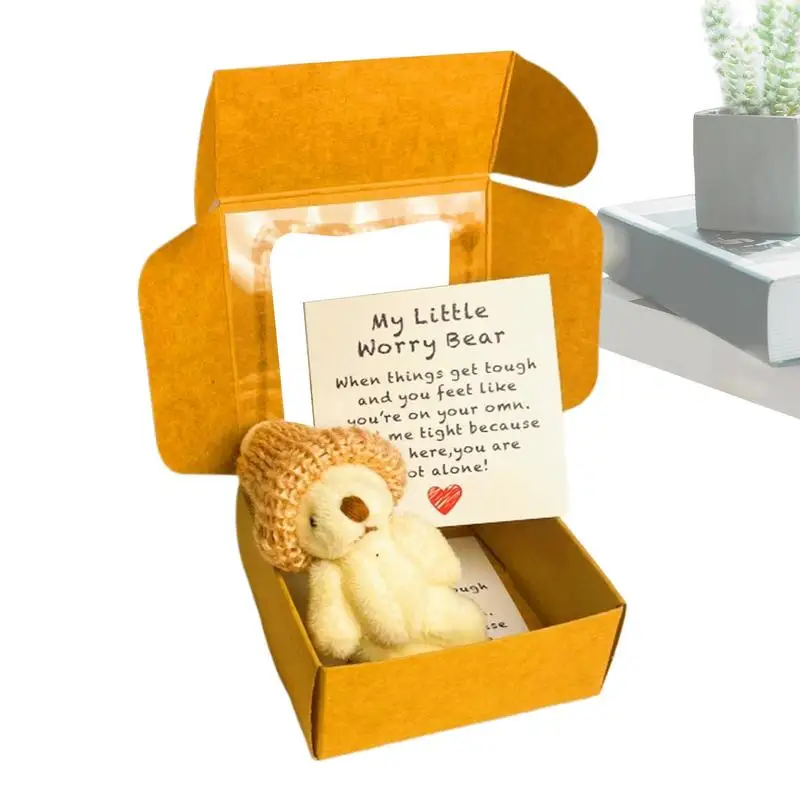 Bear Plush Handmade Small Stuffed Bear In Box Handmade Cute Pet Buddy With Inspirational Card Positive Home Decor For Women Men
Bear Plush Handmade Small Stuffed Bear In Box Handmade Cute Pet Buddy With Inspirational Card Positive Home Decor For Women Men