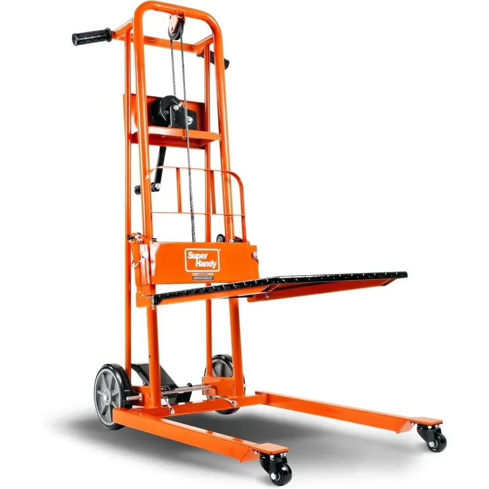 Material Lift Winch Stacker, Pallet Truck Dolly, Lift Table, Fork Lift, 330 Lbs 40" Max Lift w/ 8" Wheels
Material Lift Winch Stacker, Pallet Truck Dolly, Lift Table, Fork Lift, 330 Lbs 40" Max Lift w/ 8" Wheels