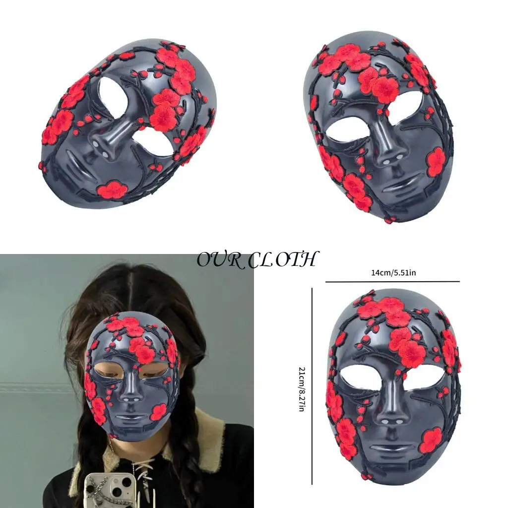 Venetians Party Mask Mardi Gras Mask Floral Full Face Mask Masquerade Mask Y1AC
Venetians Party Mask Mardi Gras Mask Floral Full Face Mask Masquerade Mask Y1AC