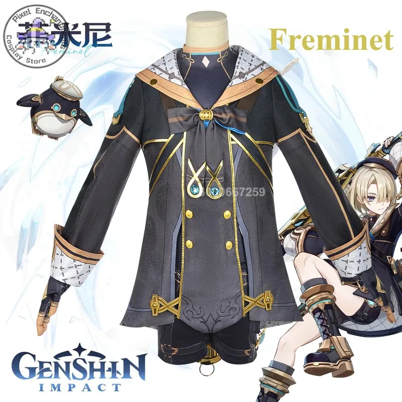 Genshin Impact Game Freminet Cosplay Costume Women Fontaine's New Role Wig Uniform Anime Chinese Style Halloween Party Outfit
Genshin Impact Game Freminet Cosplay Costume Women Fontaine's New Role Wig Uniform Anime Chinese Style Halloween Party Outfit