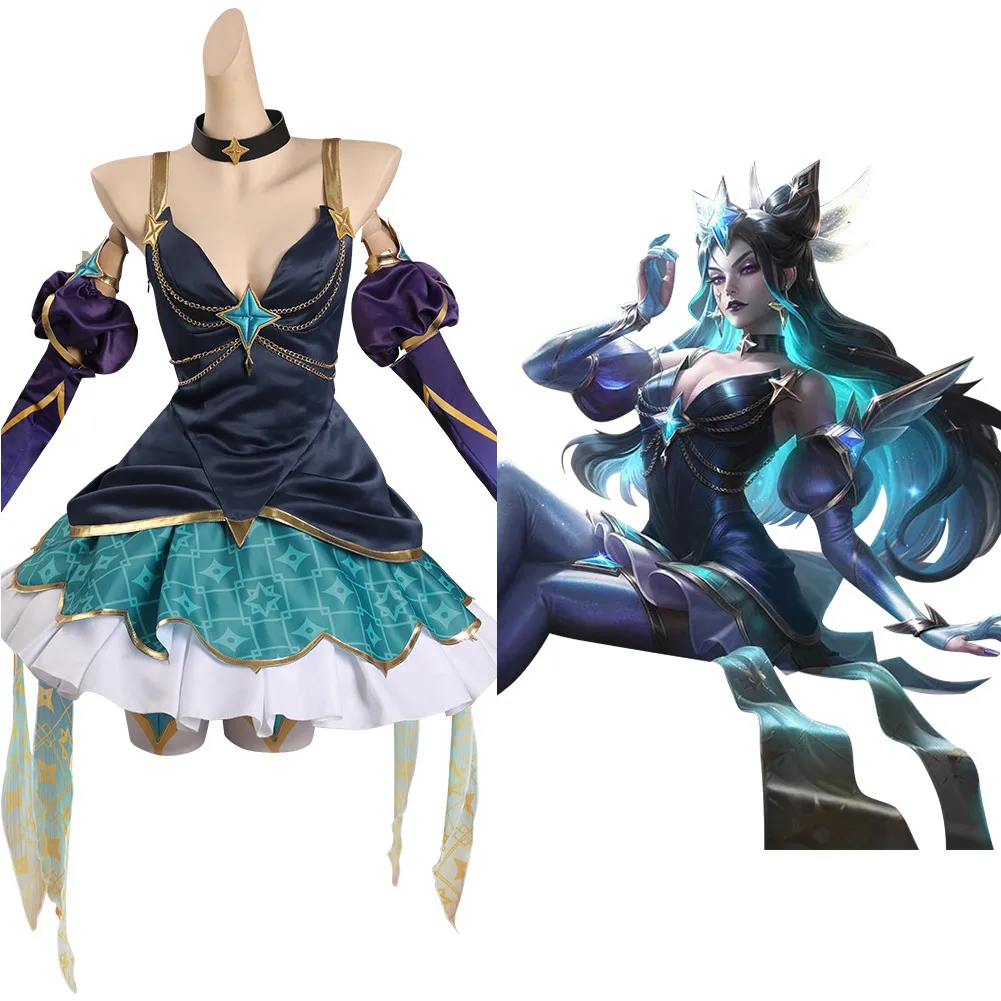 LOL Syndra Star Guardian Cosplay Costume Outfits Halloween Carnival Party Suit For Adult Women Girls
LOL Syndra Star Guardian Cosplay Costume Outfits Halloween Carnival Party Suit For Adult Women Girls
