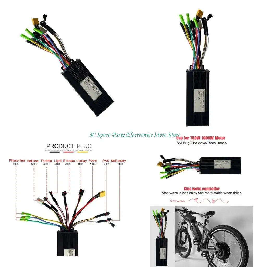 SZ 30A Sine Wavy Controller For Electric Bike And Scooter 24V 36V 48V Voltages
SZ 30A Sine Wavy Controller For Electric Bike And Scooter 24V 36V 48V Voltages