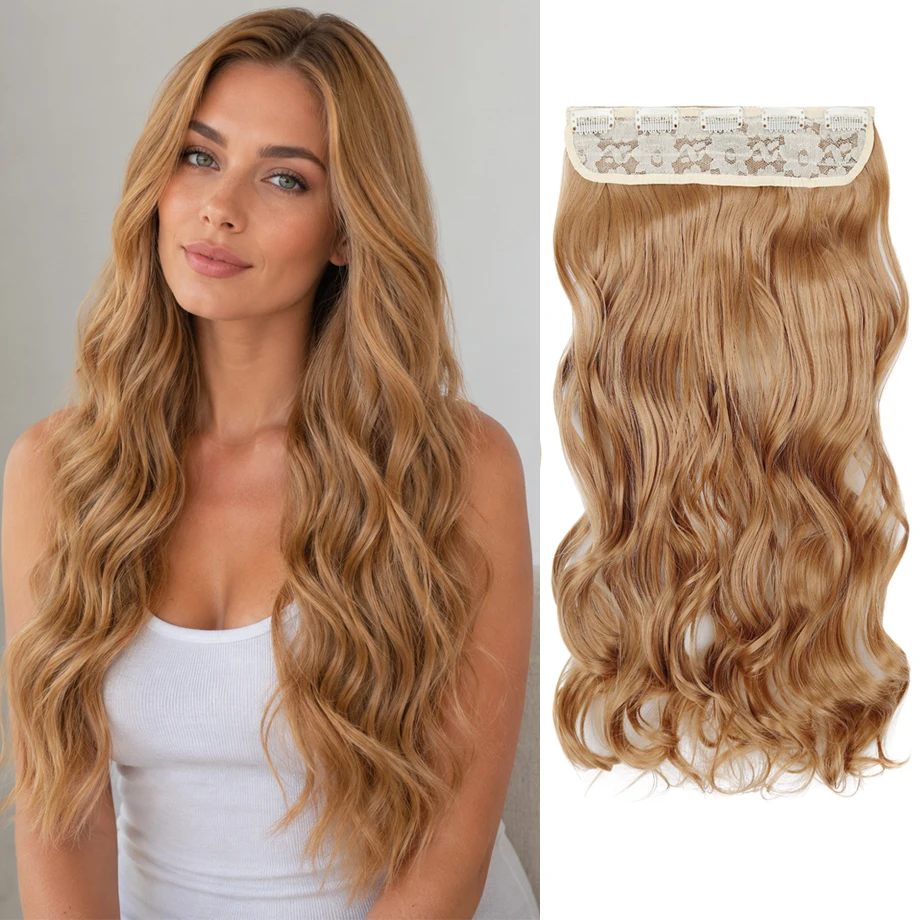Water Wavy Clip in Hair Extension Synthetic Hair Mixed Color Silky Soft Natural Look Invisible Lace Weft Hairpieces for Women
Water Wavy Clip in Hair Extension Synthetic Hair Mixed Color Silky Soft Natural Look Invisible Lace Weft Hairpieces for Women