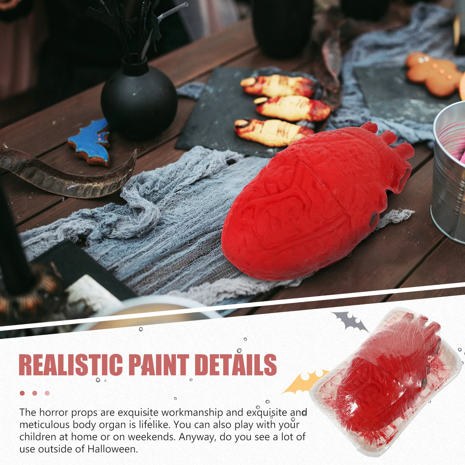 Fake Body Organ Prop Premium Plastic Halloween Horror Lifelike Party Accessory Simulated Organ For Festival Decoration
Fake Body Organ Prop Premium Plastic Halloween Horror Lifelike Party Accessory Simulated Organ For Festival Decoration