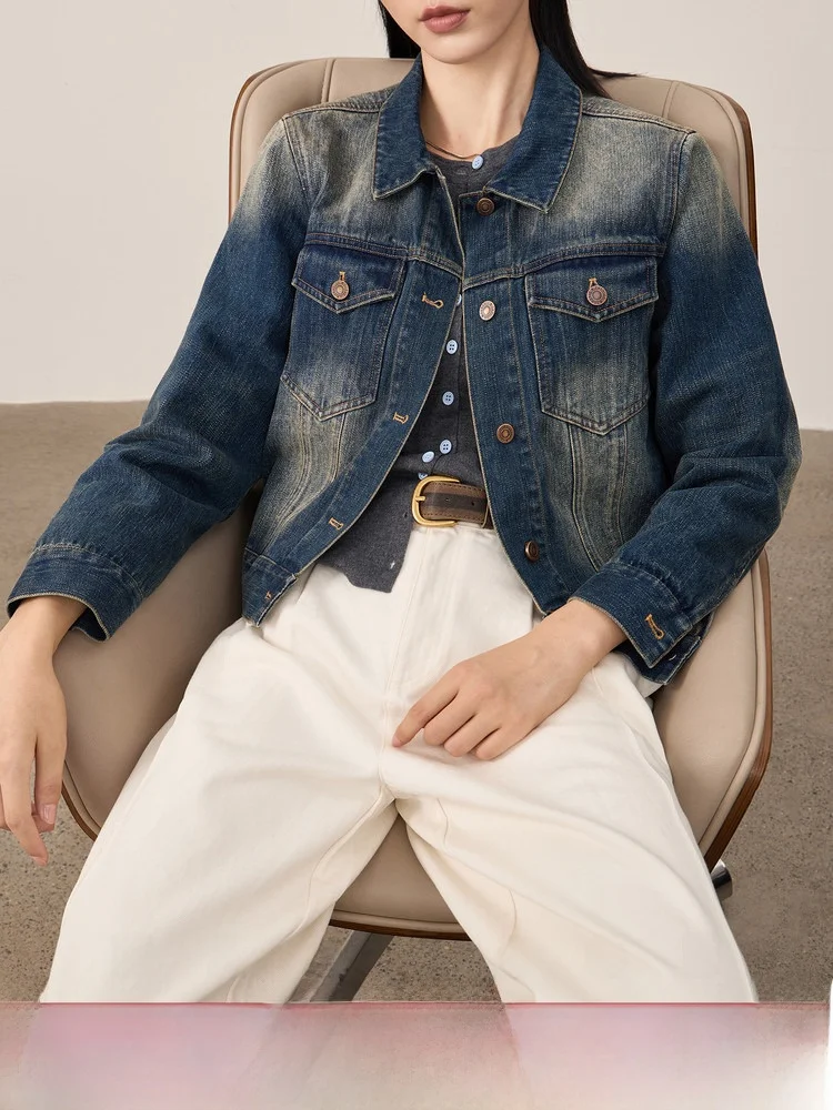 Naguagu Loose Women's Denim Jacket 2024 Autumn New Style Cotton Polyester Blend Long Sleeve Button Closure Classic Collar
Naguagu Loose Women's Denim Jacket 2024 Autumn New Style Cotton Polyester Blend Long Sleeve Button Closure Classic Collar
