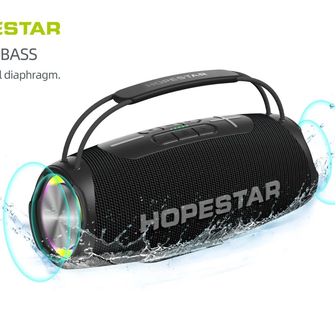 Hopestar-H53 Portable Outdoor Audio Subwoofer High-Power Mini LED RGB Wireless for Bluetooth Speaker Waterproof Feature AC Power
Hopestar-H53 Portable Outdoor Audio Subwoofer High-Power Mini LED RGB Wireless for Bluetooth Speaker Waterproof Feature AC Power