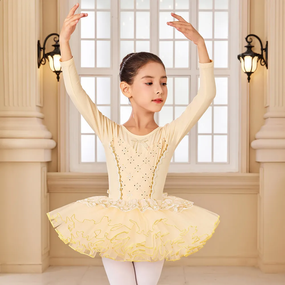 Champagne Color Girls Ballet Dress Tutu Children's Dancewear Leotards Kids Ballet Costumes for Dancers
Champagne Color Girls Ballet Dress Tutu Children's Dancewear Leotards Kids Ballet Costumes for Dancers