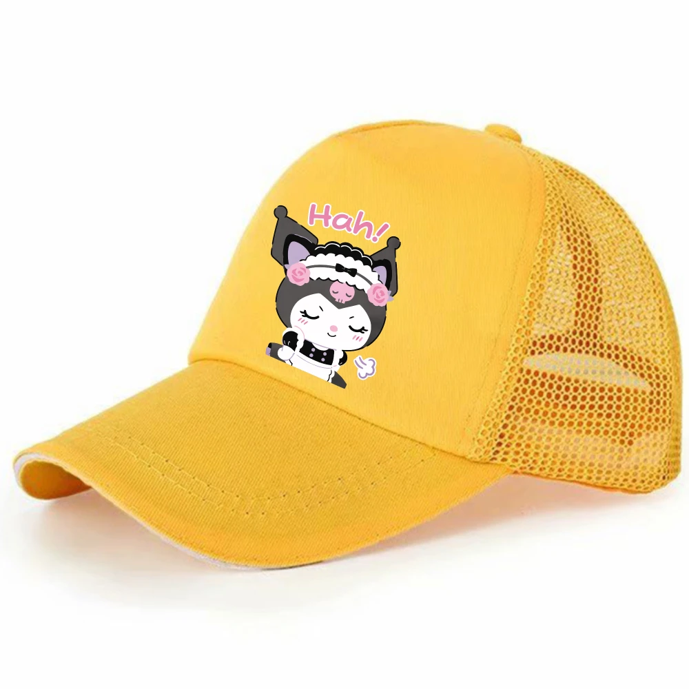 Kuromi Cartoon Kids Sun Hat Summer Breathable Mesh Baseball Cap Adjustable Peaked Cap for Girls Boys Outdoor Sport Snapback Hat
Kuromi Cartoon Kids Sun Hat Summer Breathable Mesh Baseball Cap Adjustable Peaked Cap for Girls Boys Outdoor Sport Snapback Hat