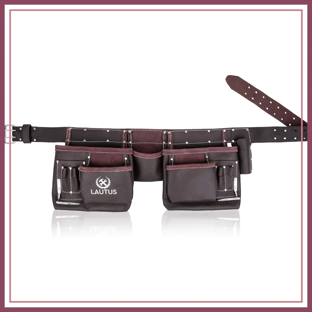 Oil Tanned Leather Tool Belt/Pouch/Bag for Carpenter, Construction, Framers, Handyman, Electrician - 100% LEATHER
Oil Tanned Leather Tool Belt/Pouch/Bag for Carpenter, Construction, Framers, Handyman, Electrician - 100% LEATHER