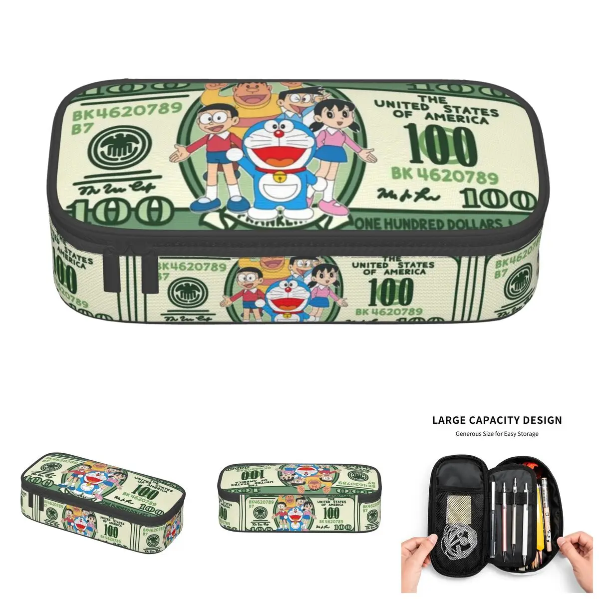 D-Doraemon One Hundred Gollars Pencil Case for Girl Boy Large Capacity Robot Cat Pen Bag Box Stationery
D-Doraemon One Hundred Gollars Pencil Case for Girl Boy Large Capacity Robot Cat Pen Bag Box Stationery