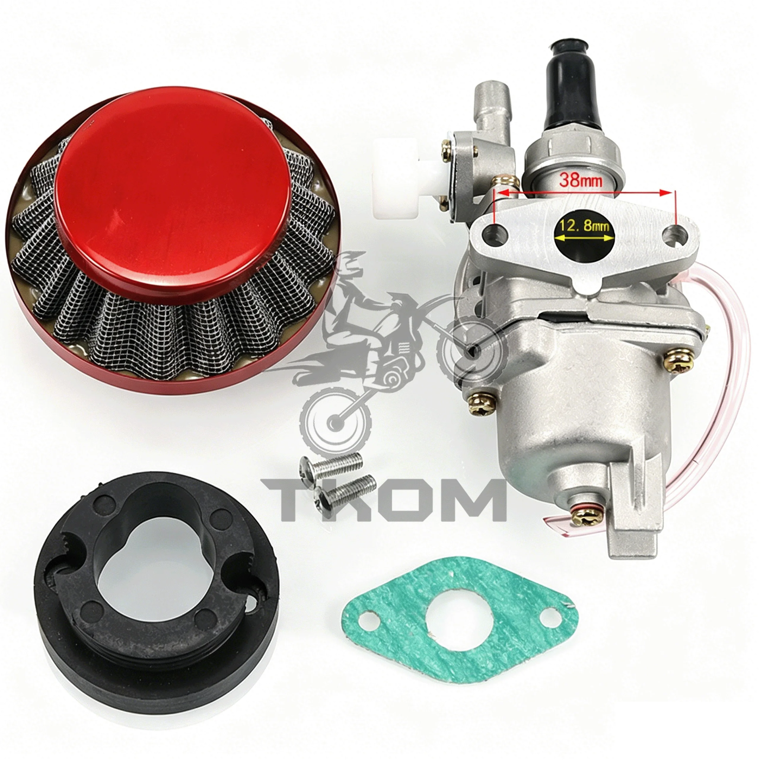 Motorcycle Carb Carburetor Carby with 44mm Air Filter for 2 Stroke 47cc 49cc Engine Minimoto Dirt Pocket Bike Go Kart Buggy ATV
Motorcycle Carb Carburetor Carby with 44mm Air Filter for 2 Stroke 47cc 49cc Engine Minimoto Dirt Pocket Bike Go Kart Buggy ATV