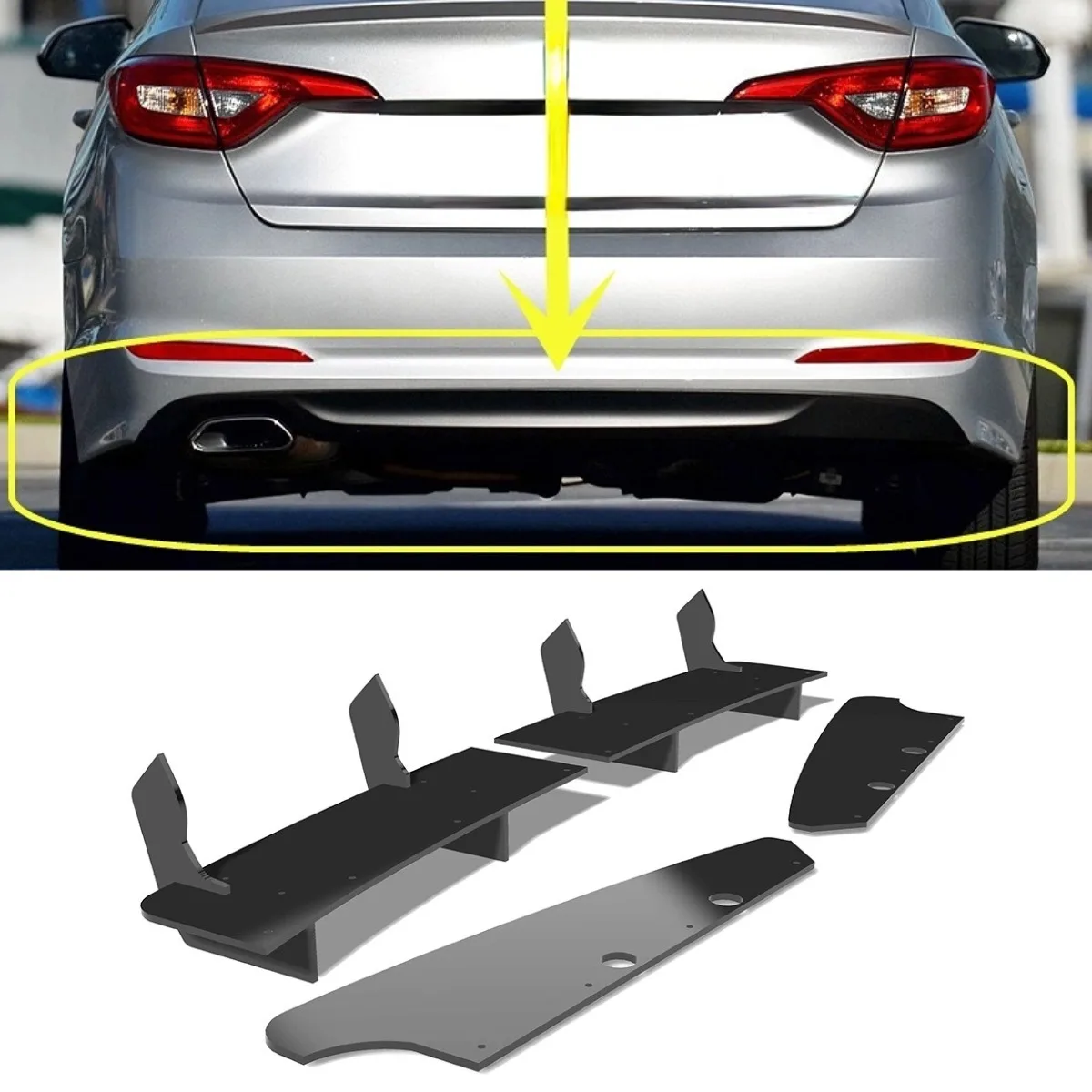 For Hyundai Sonata 8 2015-2016 Car Rear Bumper Spoiler Lip Diffuser Modification Part Bumper Guard Protector Car Accessories
For Hyundai Sonata 8 2015-2016 Car Rear Bumper Spoiler Lip Diffuser Modification Part Bumper Guard Protector Car Accessories
