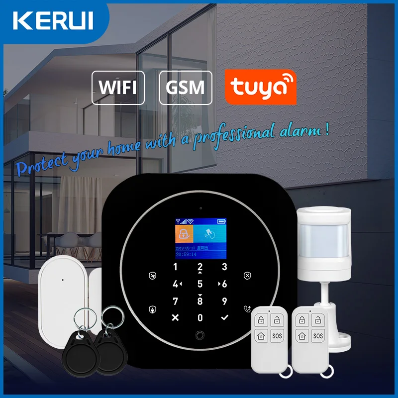 KERUI 2G/WiFi GSM сигнализация, комплект охранной системы Tuya, умная беспроводная домашняя сигнализация с датчиком открытия двери, детектор движения для дома
KERUI 2G/WiFi GSM сигнализация, комплект охранной системы Tuya, умная беспроводная домашняя сигнализация с датчиком открытия двери, детектор движения для дома