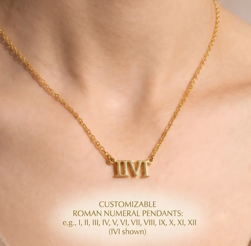 DOREMI Custom Roman Numeral Necklace Personalized Date Number Pendant Minimalist Stainless Steel Chain Necklace Women Jewelry
DOREMI Custom Roman Numeral Necklace Personalized Date Number Pendant Minimalist Stainless Steel Chain Necklace Women Jewelry