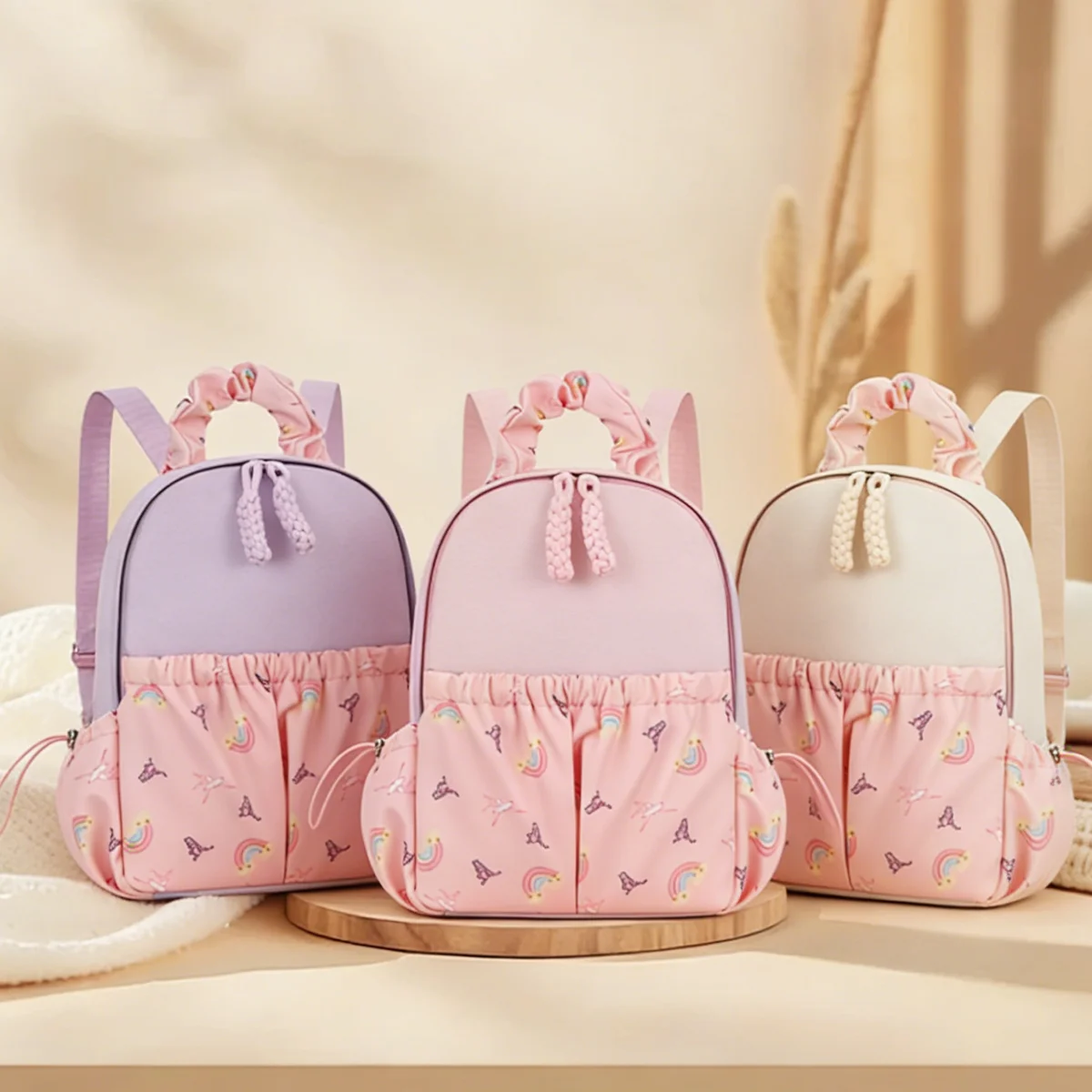 This simple and casual backpack is perfect for the back-to-school season. It features a delicate ballet rainbow pattern and is d
This simple and casual backpack is perfect for the back-to-school season. It features a delicate ballet rainbow pattern and is d
