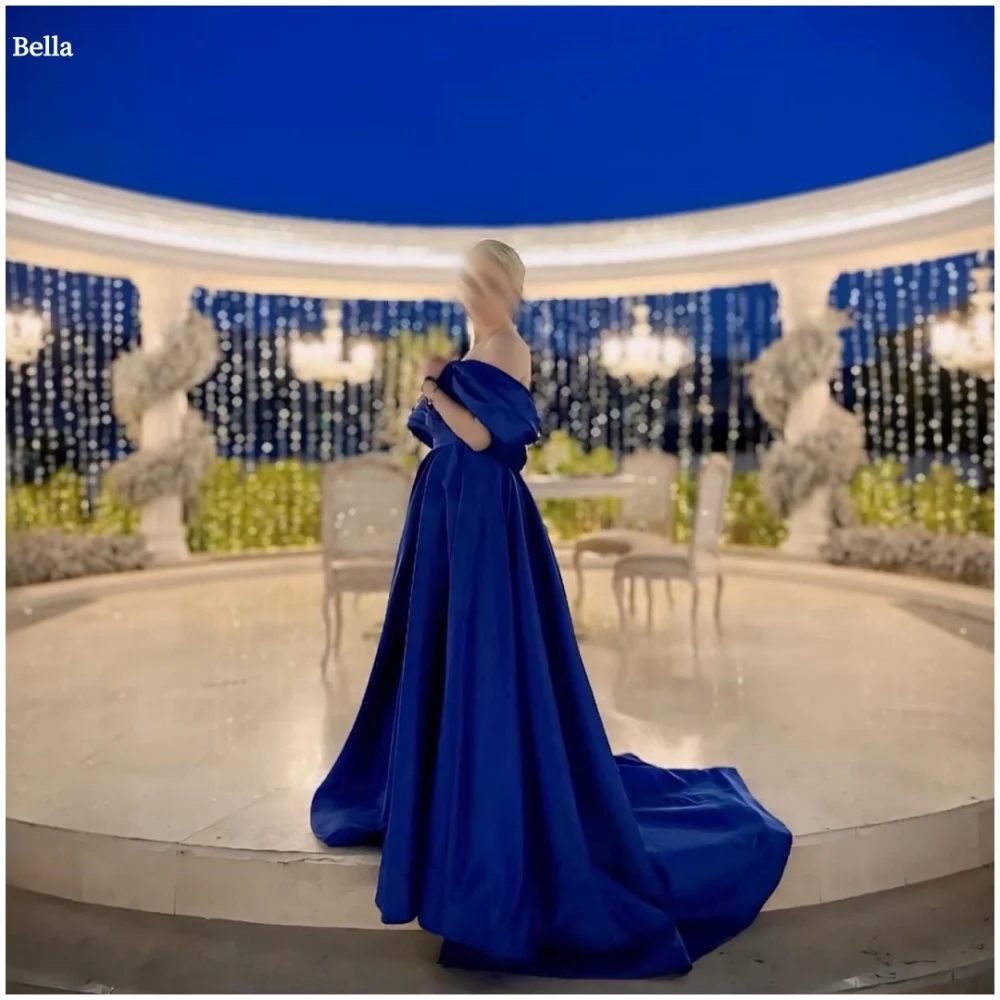 Bella Customized Blue One Shoulder Strapless robes de soirée Backless Side Slit Party Dresses Floor-Length A-line Prom Dress
Bella Customized Blue One Shoulder Strapless robes de soirée Backless Side Slit Party Dresses Floor-Length A-line Prom Dress