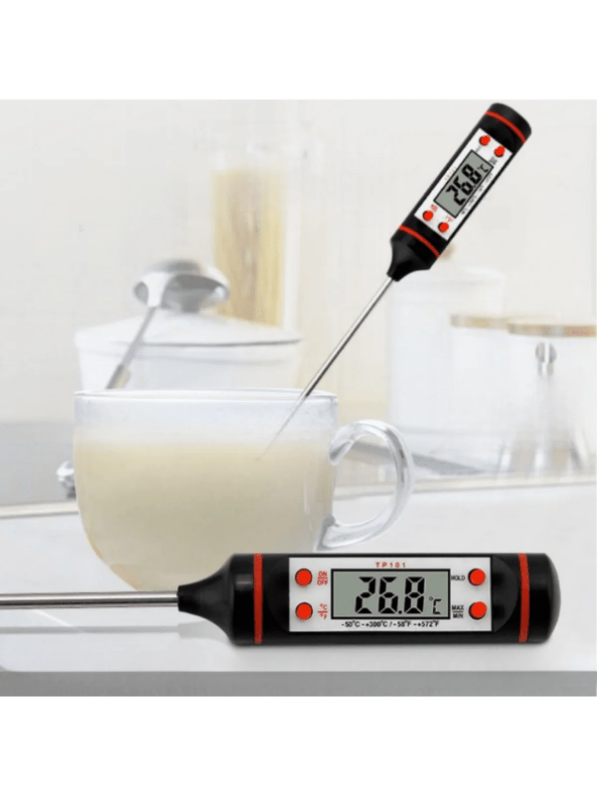New Food Probe Electronic Thermometer Kitchen Barbecue BBQ Baking Temperature Measuring Oil Thermometer 1pc
New Food Probe Electronic Thermometer Kitchen Barbecue BBQ Baking Temperature Measuring Oil Thermometer 1pc