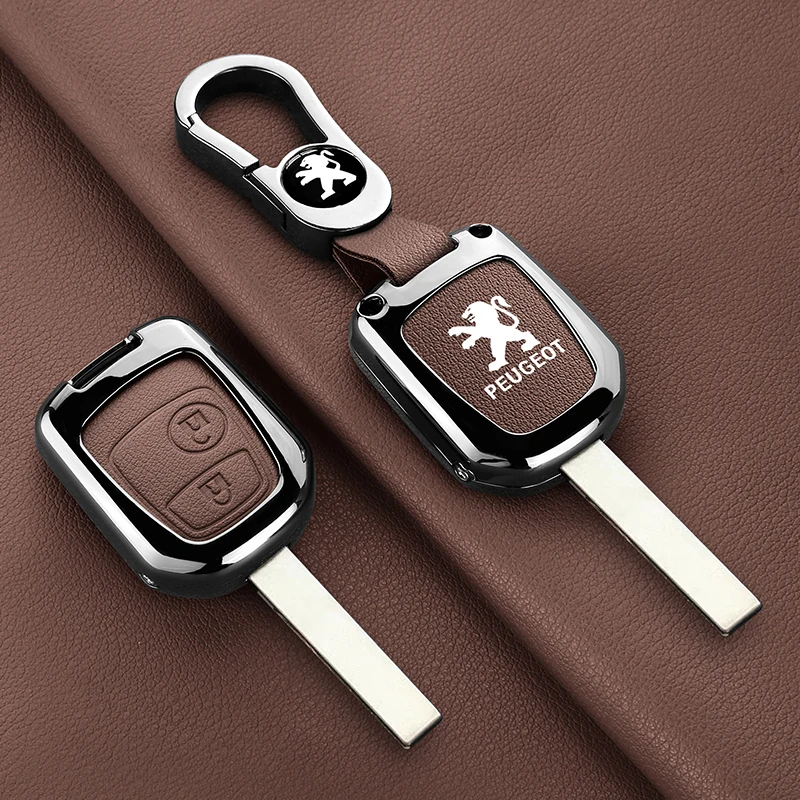 Zinc Alloy Leather Car Remote Key Case Cover Protector Shell For Peugeot 106 107 206 207 306 307 406 407 Keychain Accessories
Zinc Alloy Leather Car Remote Key Case Cover Protector Shell For Peugeot 106 107 206 207 306 307 406 407 Keychain Accessories