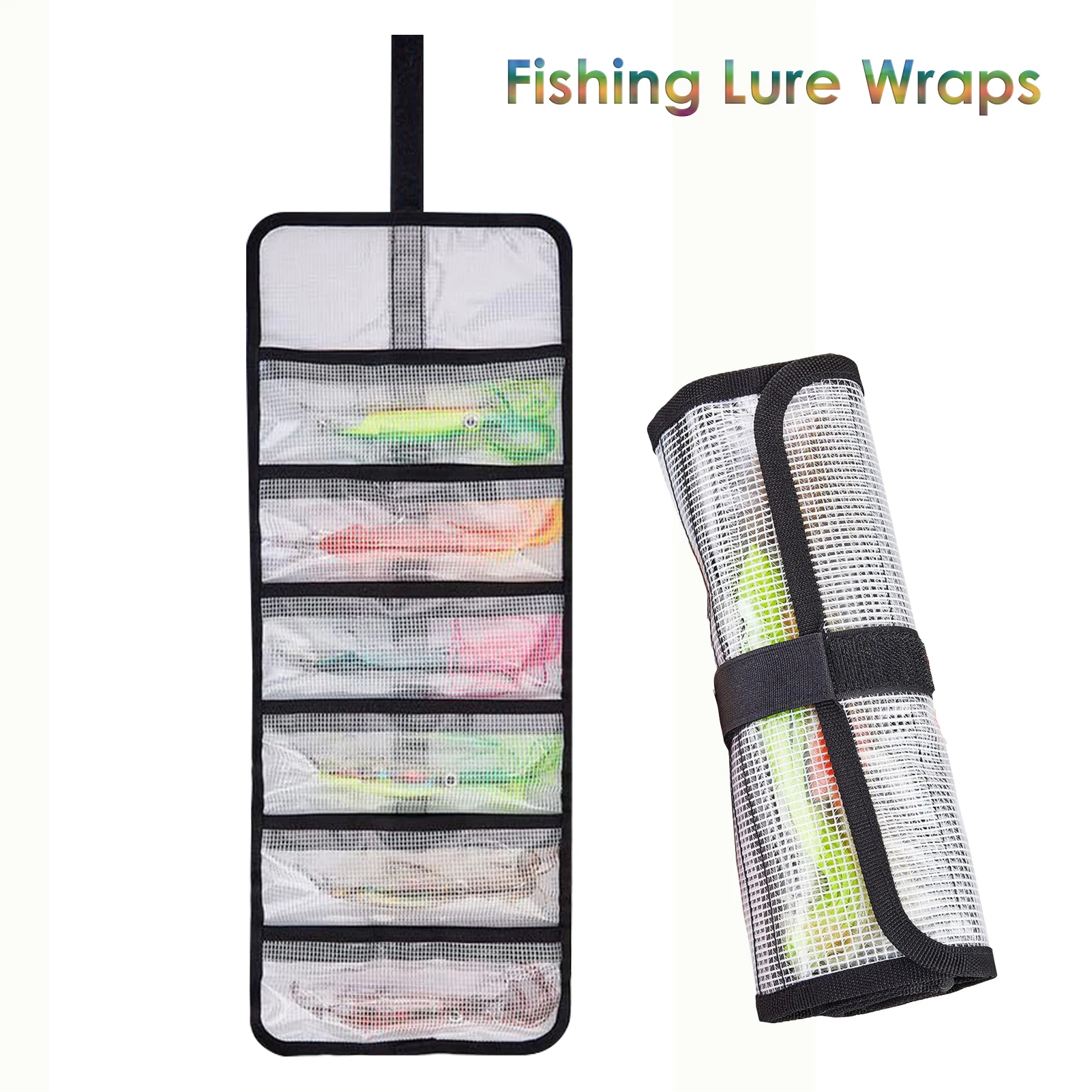 Fishing Lure Wraps PVC Roll Up Fishing Bait Protective Covers Multi-Pocket Design Tackle Protector For Men Dad Mom Golfers
Fishing Lure Wraps PVC Roll Up Fishing Bait Protective Covers Multi-Pocket Design Tackle Protector For Men Dad Mom Golfers