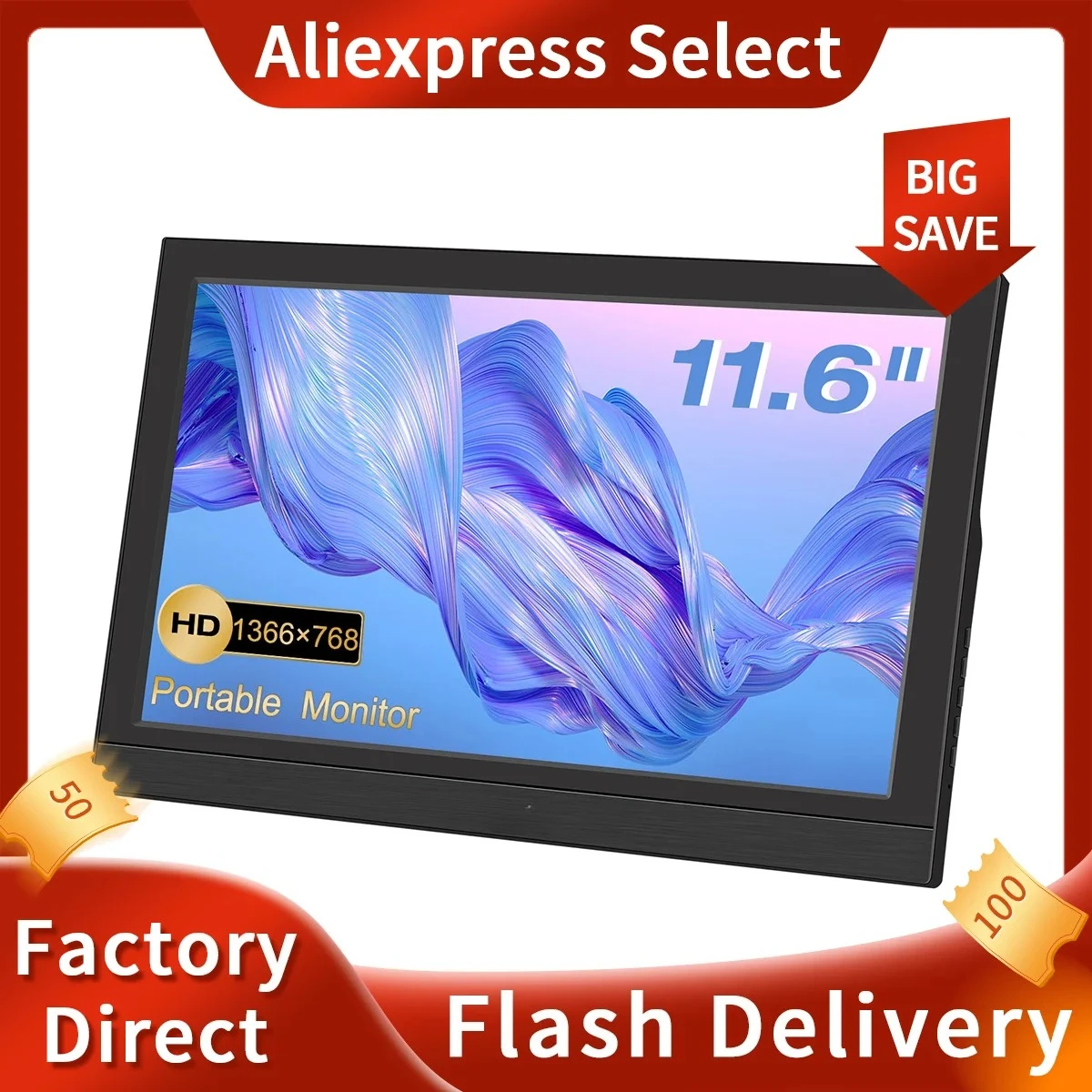 1366*768 11,6-дюймовый портативный монитор для ноутбука XBox PS4/TV Box сотовый телефон ПК удлинитель мобильный ноутбук с подставкой-держателем
1366*768 11,6-дюймовый портативный монитор для ноутбука XBox PS4/TV Box сотовый телефон ПК удлинитель мобильный ноутбук с подставкой-держателем