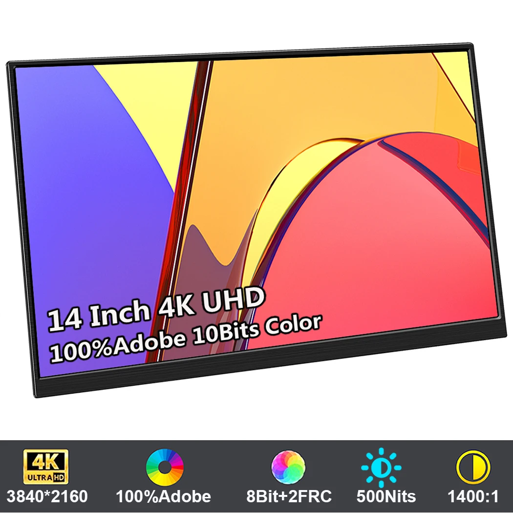 14-дюймовый портативный монитор 4K UHD, экран дисплея с Type-C HDMI Mini DP-совместимый игровой монитор для ПК Xbox PS5, переключатель для ноутбука
14-дюймовый портативный монитор 4K UHD, экран дисплея с Type-C HDMI Mini DP-совместимый игровой монитор для ПК Xbox PS5, переключатель для ноутбука