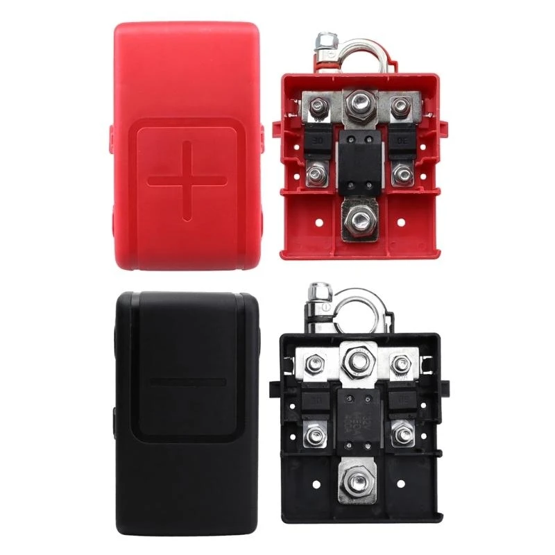 Automotive Battery Terminals Connector Fuses Box 32V/400A High Current Capacity Terminals Connector for Safe Power Supply .X7AE
Automotive Battery Terminals Connector Fuses Box 32V/400A High Current Capacity Terminals Connector for Safe Power Supply .X7AE