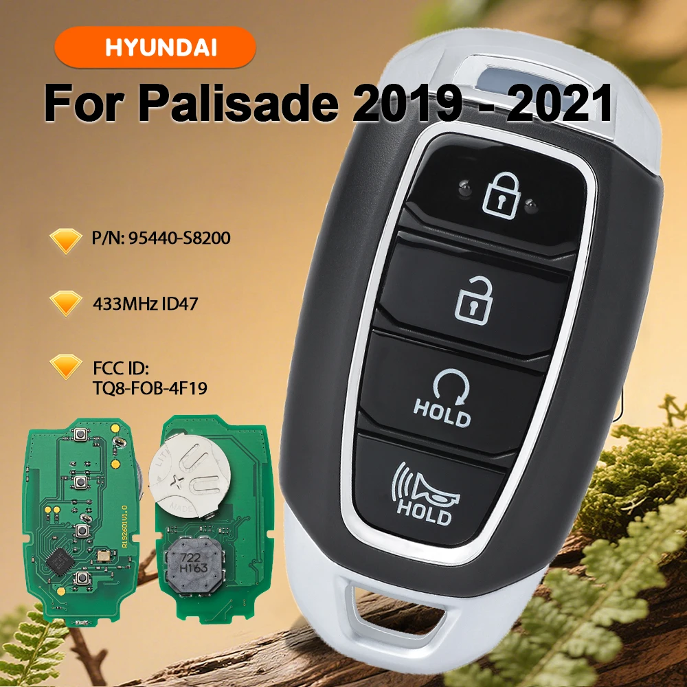 KEYECU 95440-S8200 FCC:TQ8-FOB-4F19 для Hyundai Palisade 2019 2020 2021 Смарт-ключ, бесключевой доступ, дистанционный ключ 433 МГц, 4 кнопки, брелок
KEYECU 95440-S8200 FCC:TQ8-FOB-4F19 для Hyundai Palisade 2019 2020 2021 Смарт-ключ, бесключевой доступ, дистанционный ключ 433 МГц, 4 кнопки, брелок