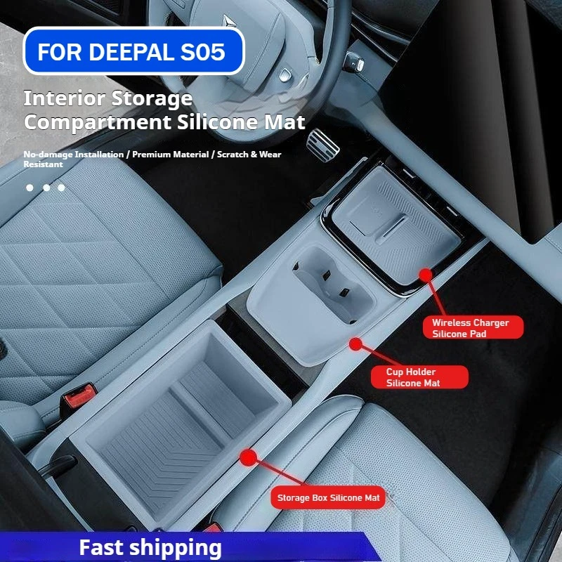 For Changan Deepal S05 Car Armrest Box Storage Box Water Cup Holder Silicone Wireless Charging Pad Interior Protection Accessory
For Changan Deepal S05 Car Armrest Box Storage Box Water Cup Holder Silicone Wireless Charging Pad Interior Protection Accessory
