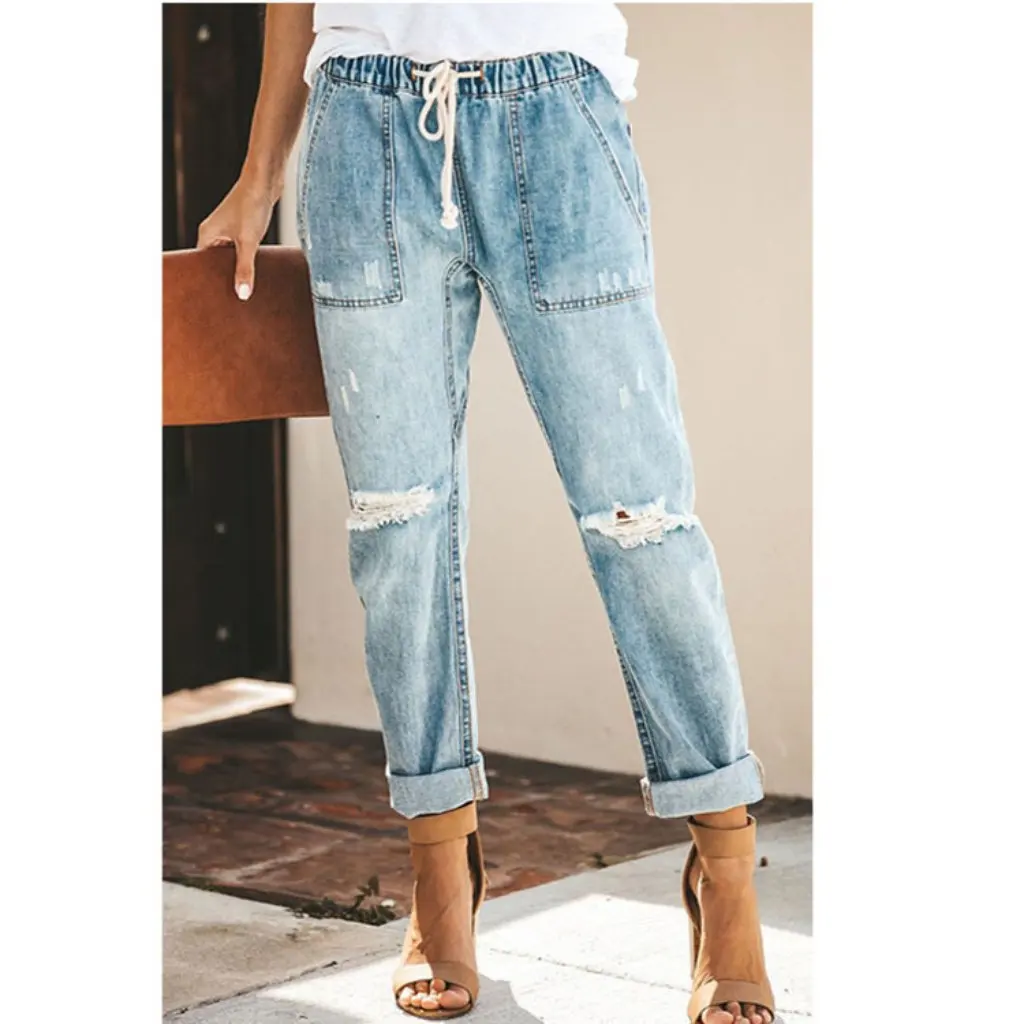 Women's Fashion Casual Street Hipster Ripped Jeans Straight Pants Korean Style Wish
Women's Fashion Casual Street Hipster Ripped Jeans Straight Pants Korean Style Wish