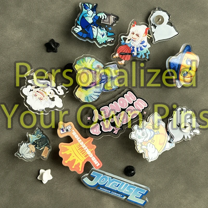Custom Acrylic Pins Clear Epoxy Personalized Cartoon Shaped Letter Button Badge Brooches Logo Photo for Your Design Gifts
Custom Acrylic Pins Clear Epoxy Personalized Cartoon Shaped Letter Button Badge Brooches Logo Photo for Your Design Gifts