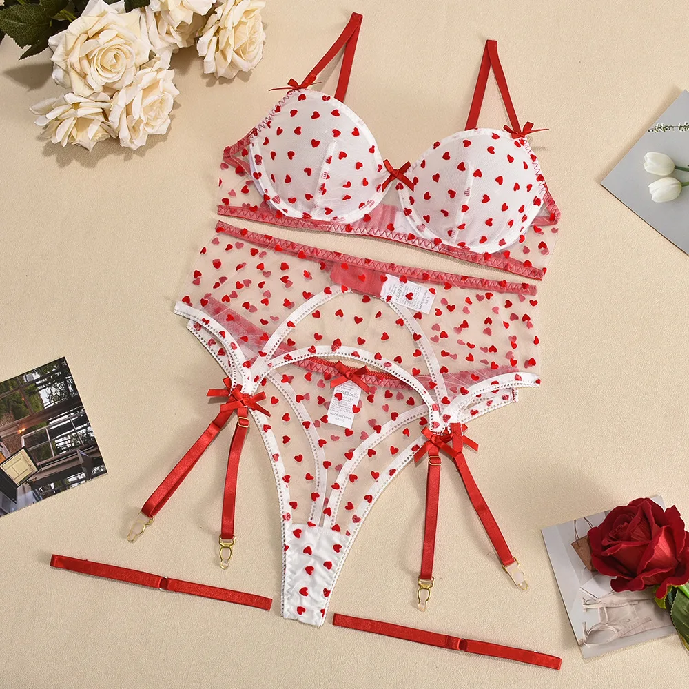 New 3Pcs Lingerie Set Sexy Thin Transparent Bra Women Push Up Bra Set Summer Romantic Cute Peach Heart Underwear Kit
New 3Pcs Lingerie Set Sexy Thin Transparent Bra Women Push Up Bra Set Summer Romantic Cute Peach Heart Underwear Kit