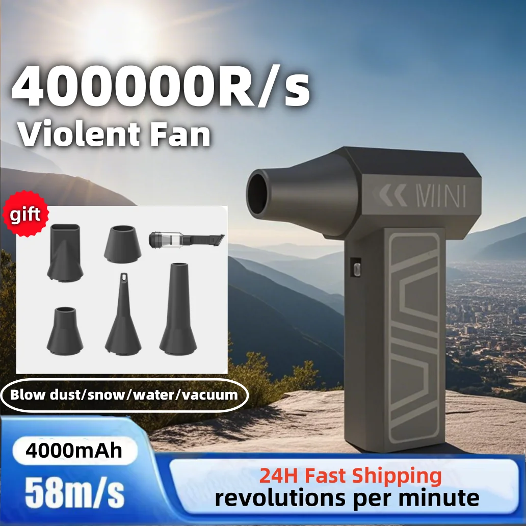 X3s Car Blowing Snow 400000RPM Turbo Jet Fan 4Gears adjustable Portable Type-C Charging Cleaning Blower Tool Electric Air Duster
X3s Car Blowing Snow 400000RPM Turbo Jet Fan 4Gears adjustable Portable Type-C Charging Cleaning Blower Tool Electric Air Duster