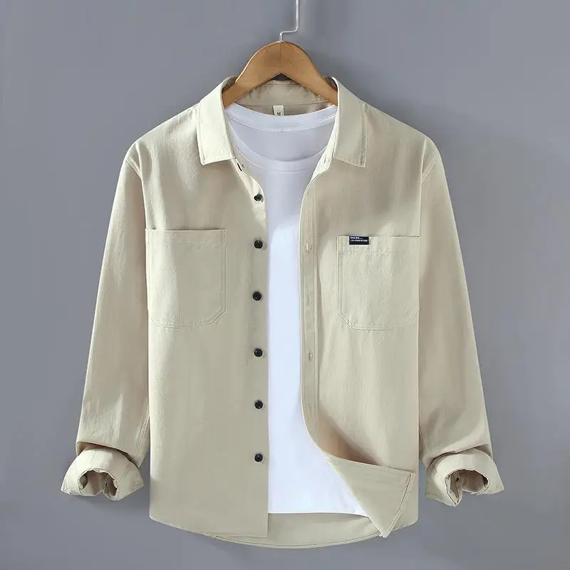 Men's Workwear Long Sweed irt Inch irt Outerwear Loose Fit Thin Spring Autumn Color Flip Collar Casual irt
Men's Workwear Long Sweed irt Inch irt Outerwear Loose Fit Thin Spring Autumn Color Flip Collar Casual irt