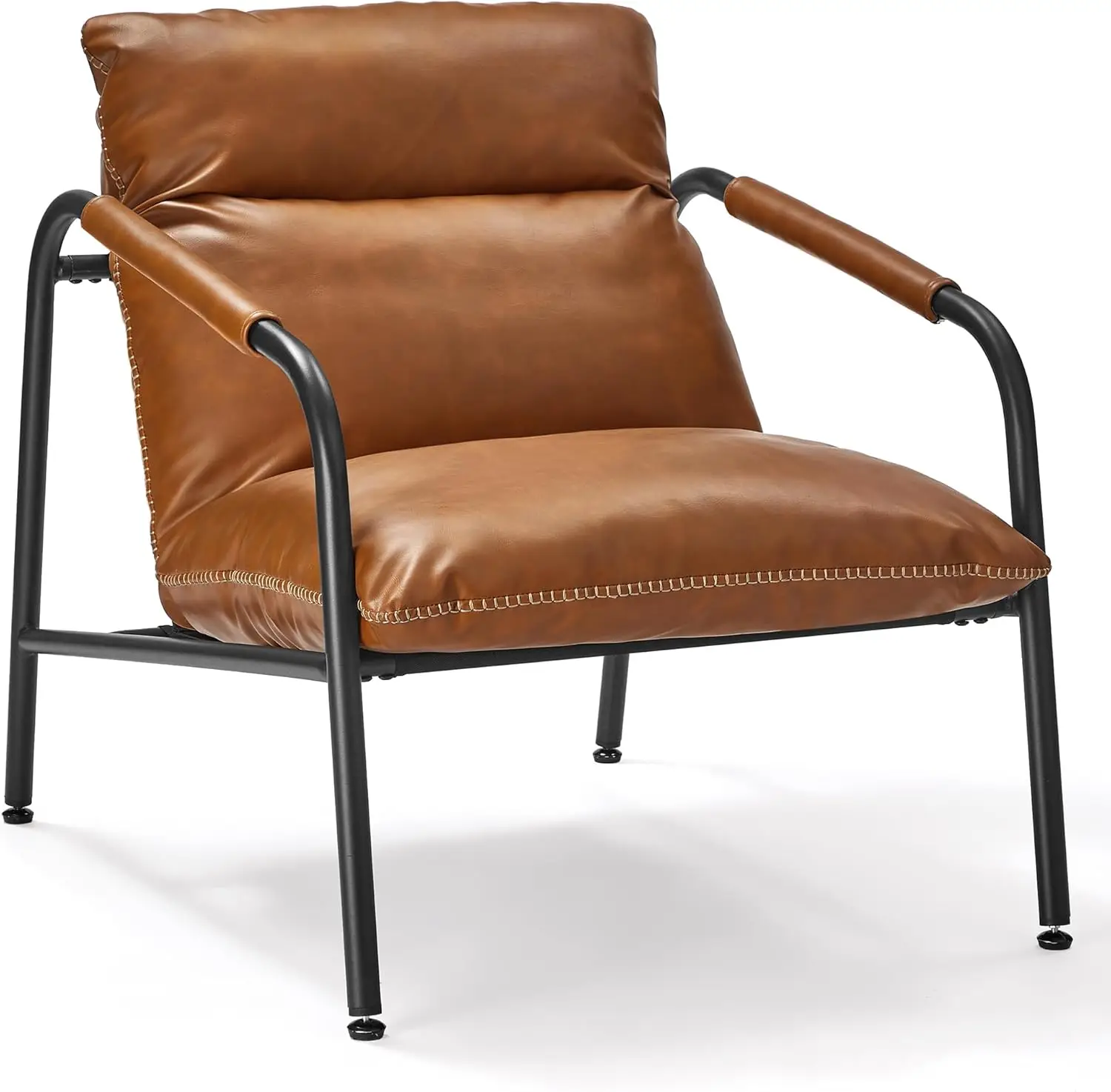 XMSJ Accent Chair, Metal Framed Armchair, Synthetic Leather With Stitching, Mid-Century Modern, Sling Chair For Living, Bedroom
XMSJ Accent Chair, Metal Framed Armchair, Synthetic Leather With Stitching, Mid-Century Modern, Sling Chair For Living, Bedroom