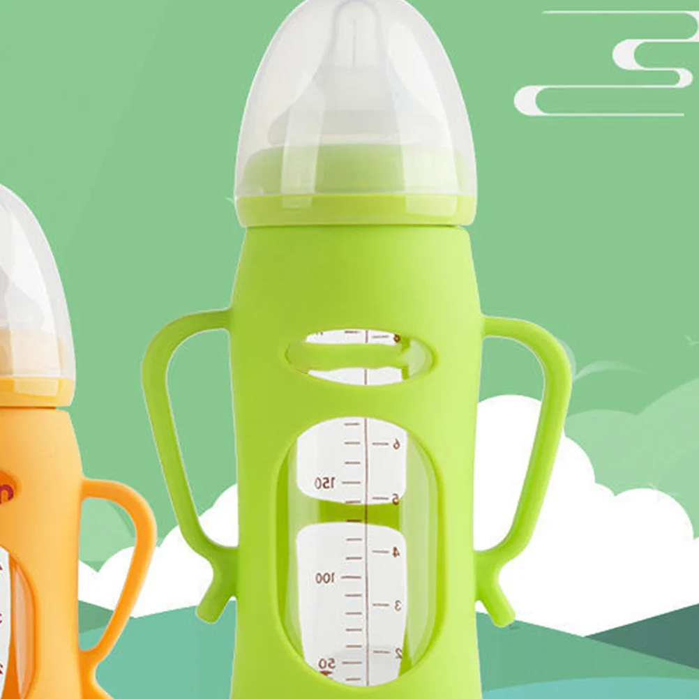 2 Pcs Baby Bottle Cover Anti-drop Nursing Sleeve Bottles Feeding Protector Protection Cap with Handle
2 Pcs Baby Bottle Cover Anti-drop Nursing Sleeve Bottles Feeding Protector Protection Cap with Handle