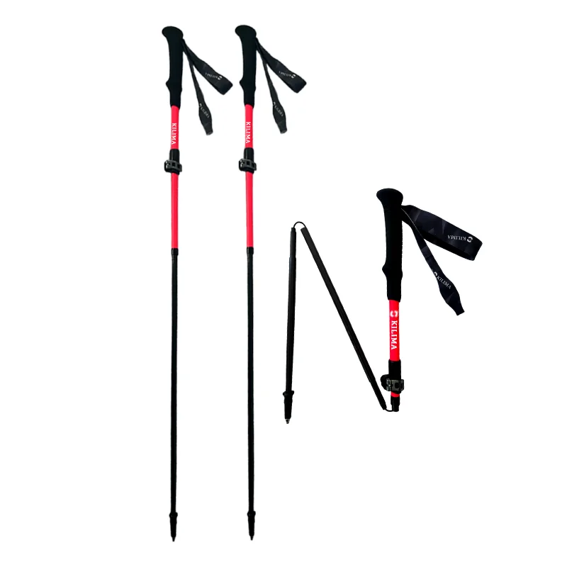 KILIMA Stylish carbon fiber aluminum alloy folding lightweight high-strength trekking pole
KILIMA Stylish carbon fiber aluminum alloy folding lightweight high-strength trekking pole