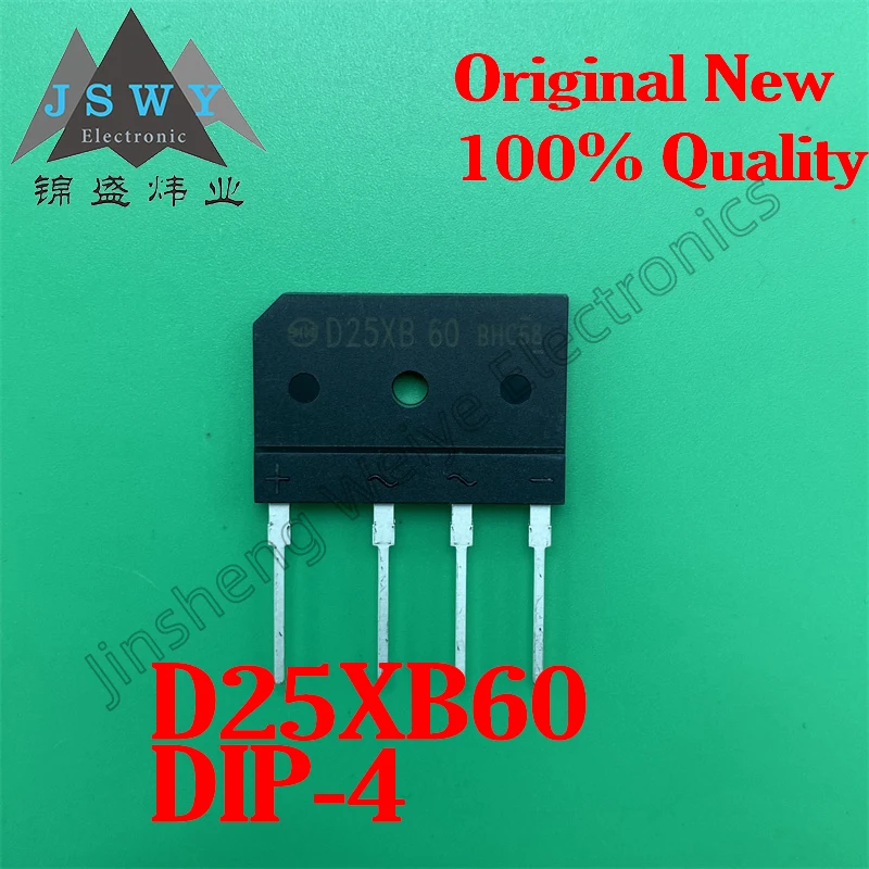 (5/20pcs) D25XB60 DIP-4/Rectifier Bridge Stack/25A600V/New Genuine Spot Electronics
(5/20pcs) D25XB60 DIP-4/Rectifier Bridge Stack/25A600V/New Genuine Spot Electronics