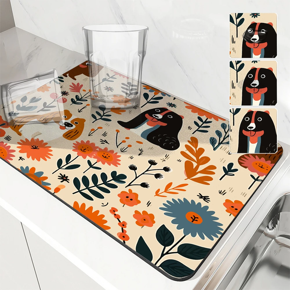 Antiskid Kitchen Absorbent Draining Mat Cartoon Super Absorbent Draining Coffee Dish Drying Mat Quick Dry Bathroom Drain Pad
Antiskid Kitchen Absorbent Draining Mat Cartoon Super Absorbent Draining Coffee Dish Drying Mat Quick Dry Bathroom Drain Pad