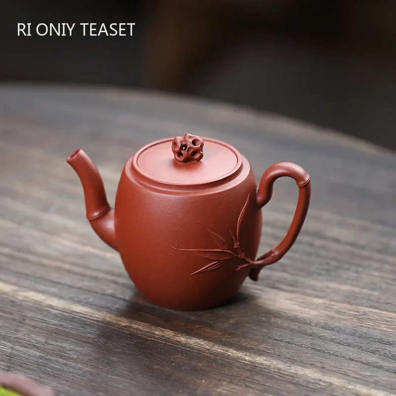 130ml Chinese Yixing Purple Clay Teapots Beauty Tea Infuser Kettle Handmade Bamboo Joint Shape Tea Pot Raw Ore Zisha Tea Set
130ml Chinese Yixing Purple Clay Teapots Beauty Tea Infuser Kettle Handmade Bamboo Joint Shape Tea Pot Raw Ore Zisha Tea Set