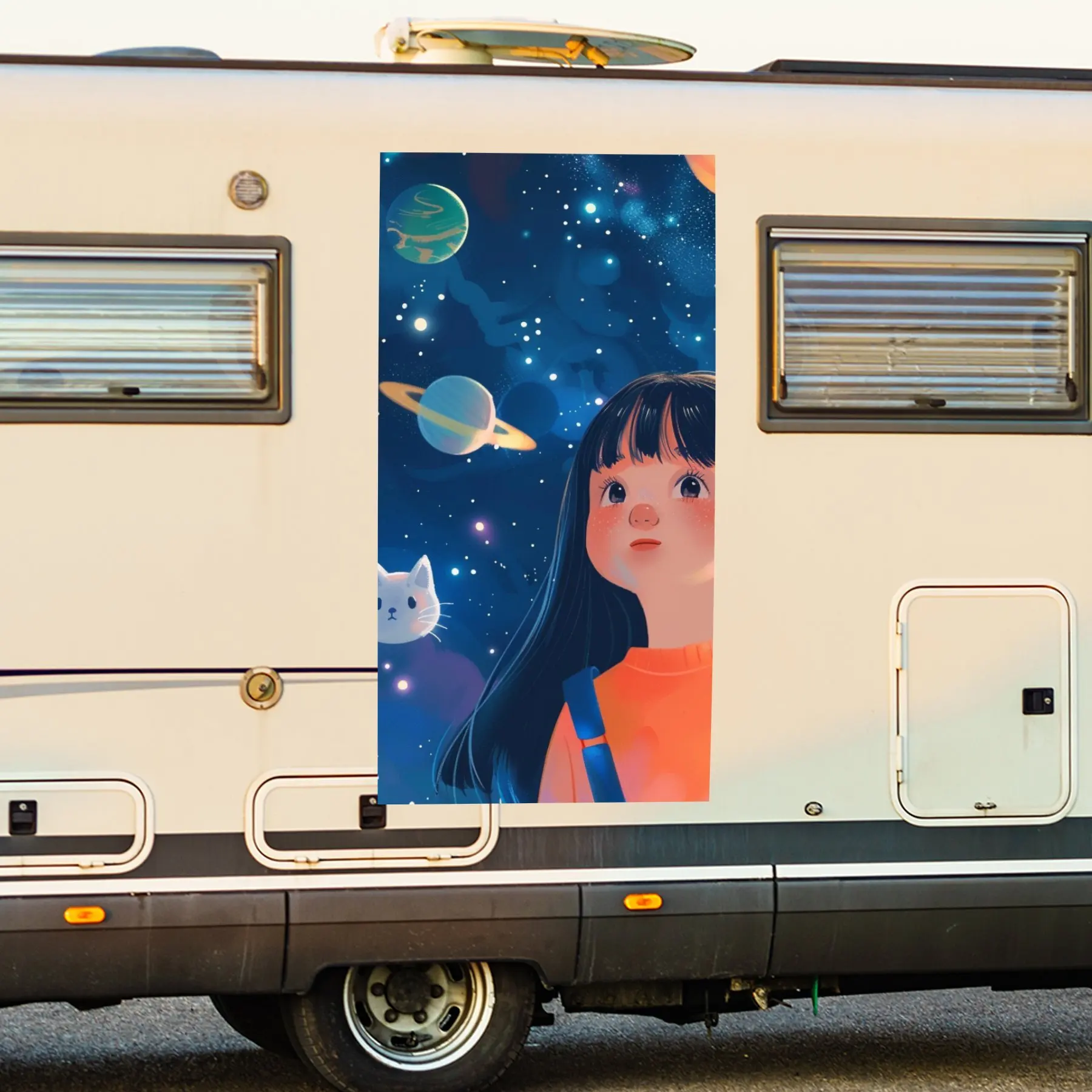 Автомобильная наклейка «Девушка и звездная мечта», виниловая наклейка для двери автомобиля на колесах, водонепроницаемые самоклеящиеся виниловые наклейки, украшение Protec
Автомобильная наклейка «Девушка и звездная мечта», виниловая наклейка для двери автомобиля на колесах, водонепроницаемые самоклеящиеся виниловые наклейки, украшение Protec