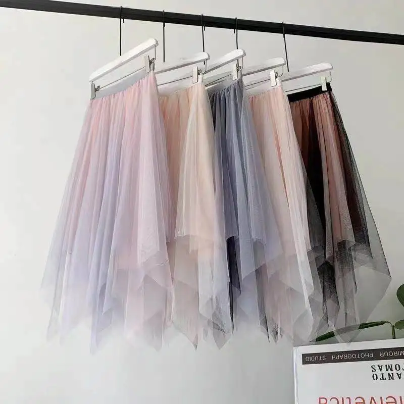 Spring Summer Fashion New Elegant Women Elastic High Waist Two Color Mesh Perspective Long Skirt Party Gift Office Lady Clothing
Spring Summer Fashion New Elegant Women Elastic High Waist Two Color Mesh Perspective Long Skirt Party Gift Office Lady Clothing