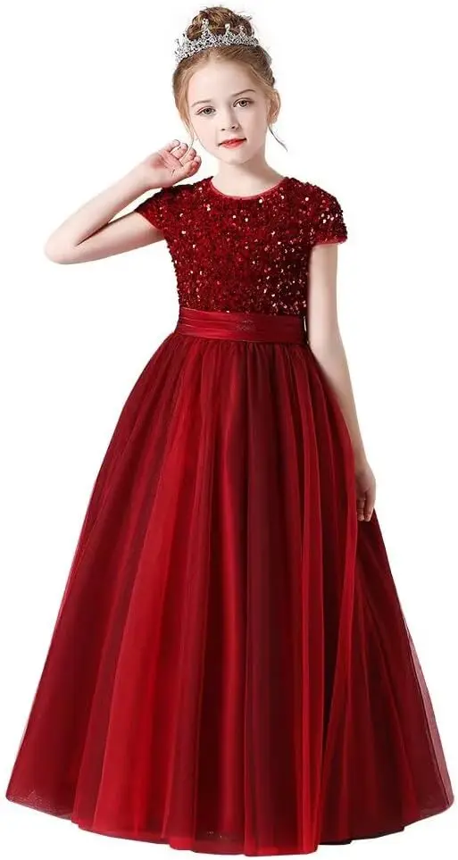 Flower Girl Dress Wedding Bridesmaid Sequins Sheer Fluffy Girl's Birthday Party Dress,Floor Length,Girl's Formal Occasion Dress
Flower Girl Dress Wedding Bridesmaid Sequins Sheer Fluffy Girl's Birthday Party Dress,Floor Length,Girl's Formal Occasion Dress