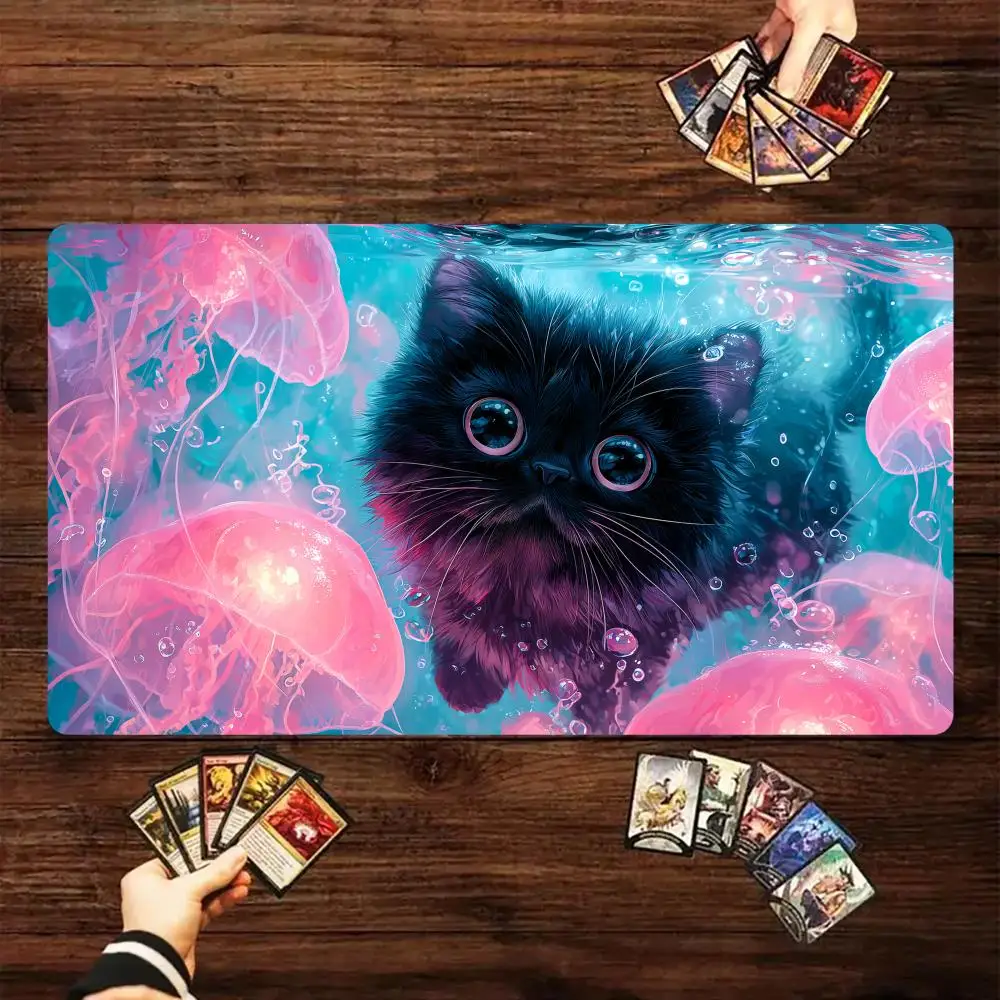 Pink jellyfish and cat Magic Card Battle Mat MTG Playmat Anti-slip Base 35X60CM gathering gaming mats Board Game Mat for TCG
Pink jellyfish and cat Magic Card Battle Mat MTG Playmat Anti-slip Base 35X60CM gathering gaming mats Board Game Mat for TCG