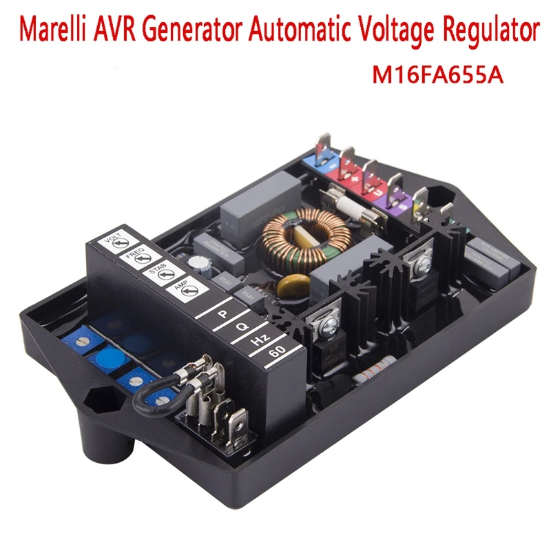 Автоматический регулятор напряжения для генератора Marelli AVR, Регулируемый стабилизатор напряжения для электрогенератора M16FA655A
Автоматический регулятор напряжения для генератора Marelli AVR, Регулируемый стабилизатор напряжения для электрогенератора M16FA655A