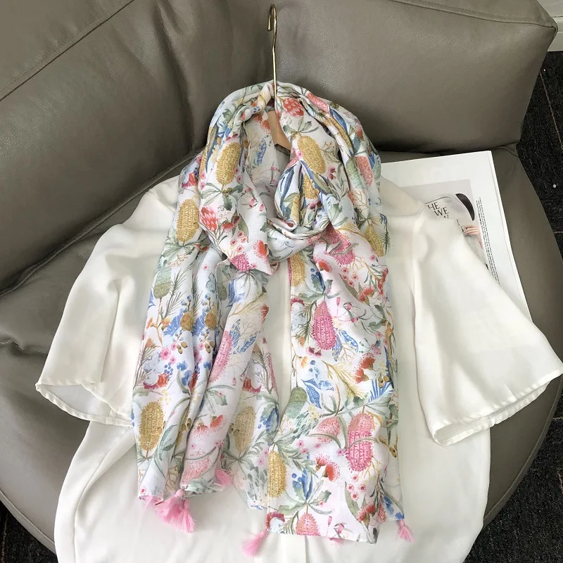 2023 Spring Cotton Blossom Flower Pattern Tassel Shawls Scarf Women Beautiful Floral Print Wrap Hijab Scarves Free Shipping
2023 Spring Cotton Blossom Flower Pattern Tassel Shawls Scarf Women Beautiful Floral Print Wrap Hijab Scarves Free Shipping