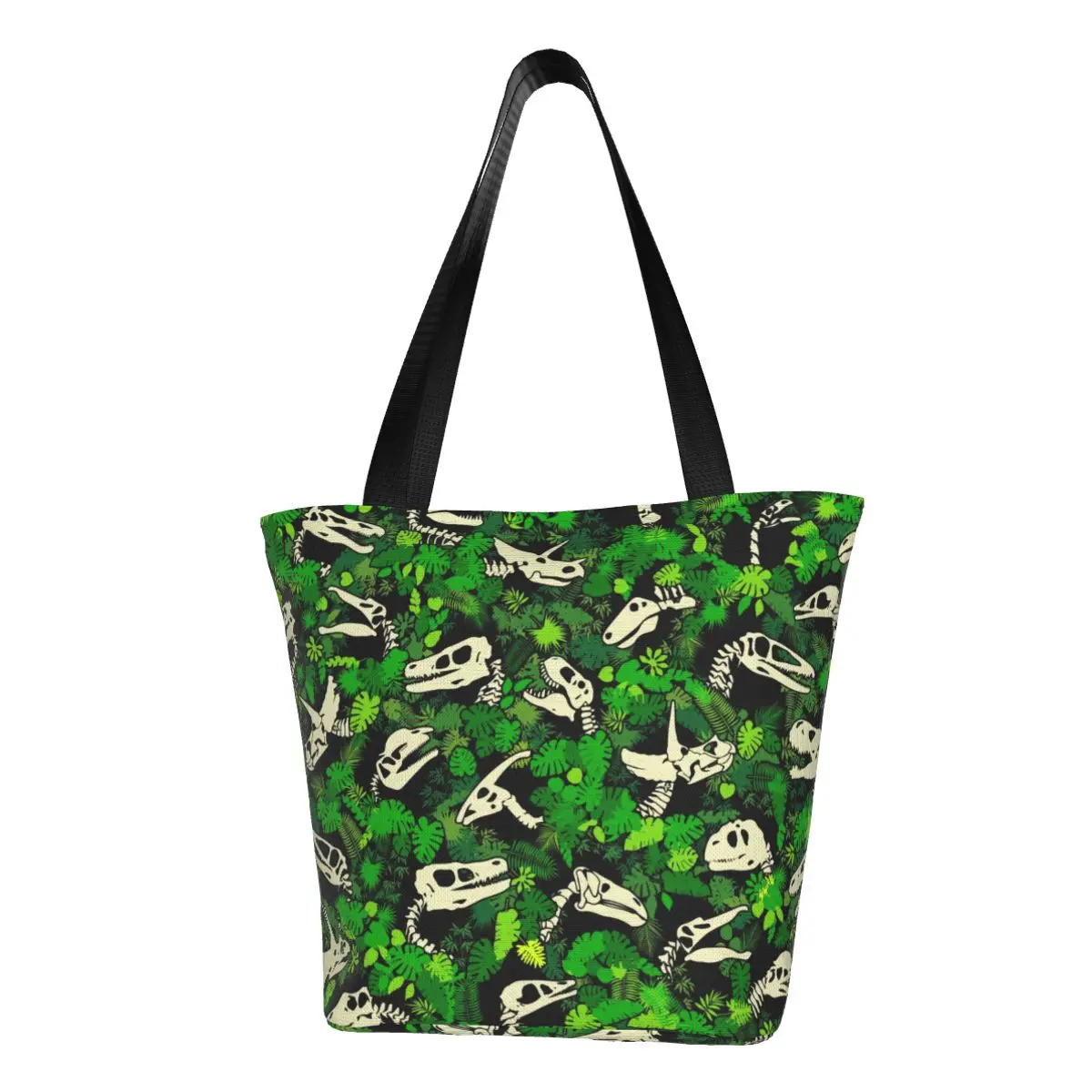 Custom Fossils Dinosaur Skull Jungle Pattern Groceries Shopping Bag Print Canvas Shopper Shoulder Tote Bags Big Capacity Handbag
Custom Fossils Dinosaur Skull Jungle Pattern Groceries Shopping Bag Print Canvas Shopper Shoulder Tote Bags Big Capacity Handbag