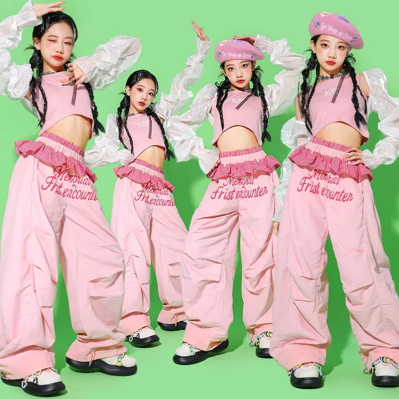 K-pop Girls Pink Vest Shirt Street Dance Pink Plaid Pants Kids Hip Hop Sweet Streetwear Children Jazz Girl Group Clothes Sets
K-pop Girls Pink Vest Shirt Street Dance Pink Plaid Pants Kids Hip Hop Sweet Streetwear Children Jazz Girl Group Clothes Sets
