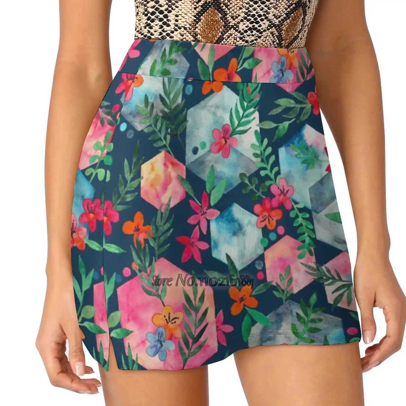 Whimsical Hexagon Garden On Blue Women Mini Skirt Two Layers With Pocket Skirts Sport Fitness Running Skorts Micklyn Le Feuvre
Whimsical Hexagon Garden On Blue Women Mini Skirt Two Layers With Pocket Skirts Sport Fitness Running Skorts Micklyn Le Feuvre
